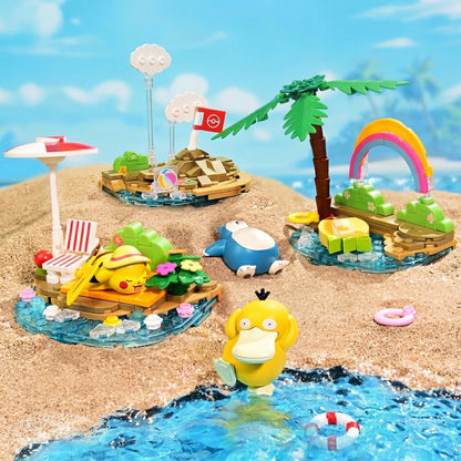 Keeppley Pokémon Building Blocks Scene Set - Vacation Diorama Mini Bricks Toy Kit