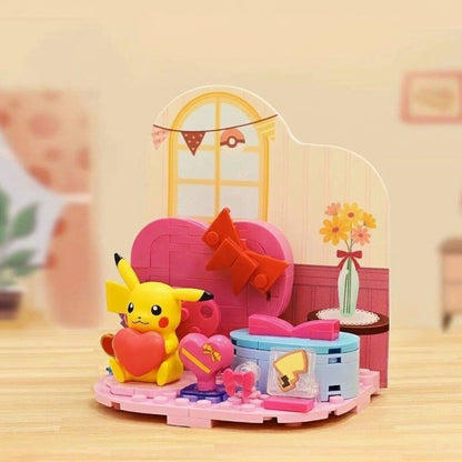 Keeppley Pokémon Building Blocks Scene Set - Vacation Diorama Mini Bricks Toy Kit