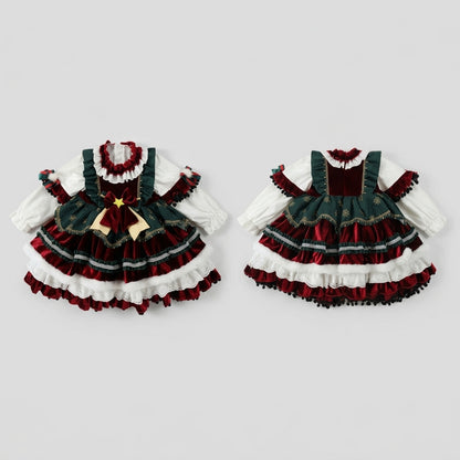 Deluxe Girls Christmas Lolita Princess Dress