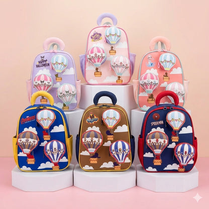 3D Hot Air Balloon Character School Backpack