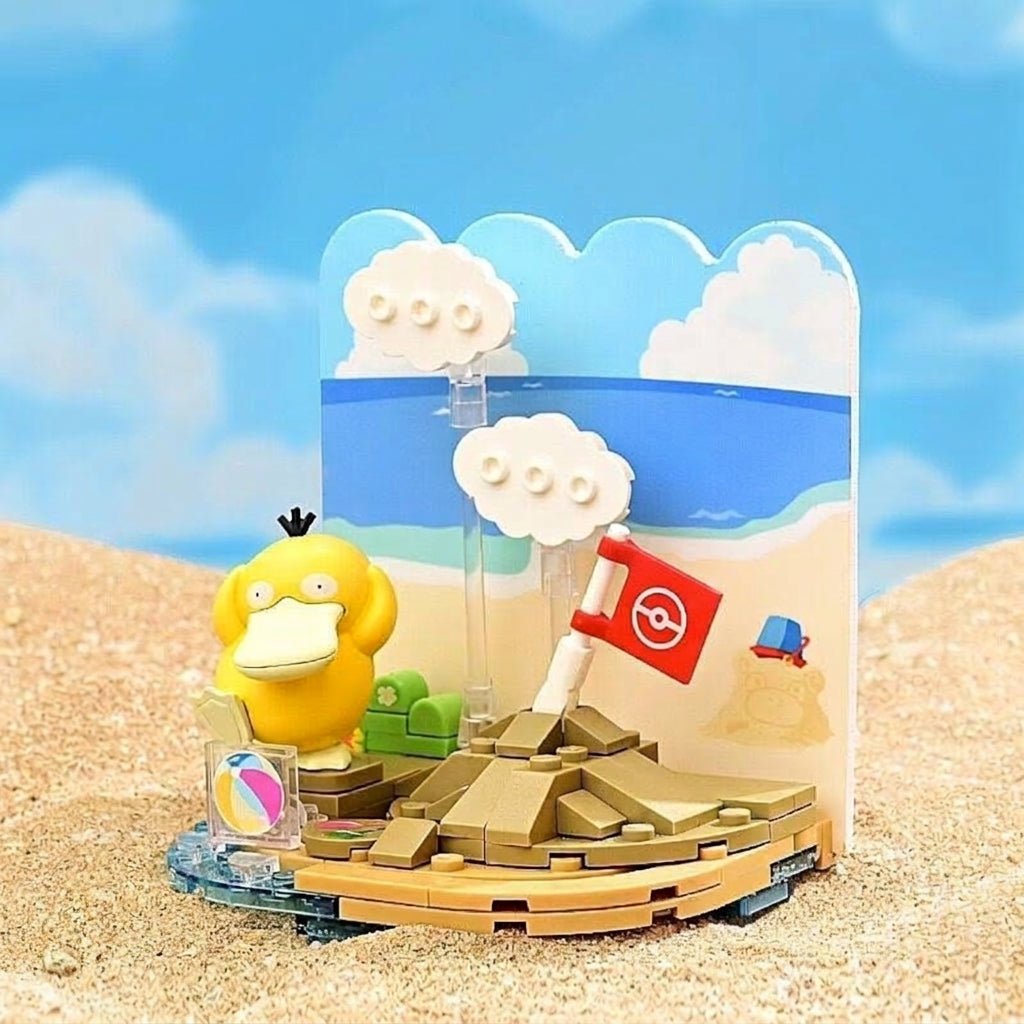 Keeppley Pokémon Building Blocks Scene Set - Vacation Diorama Mini Bricks Toy Kit