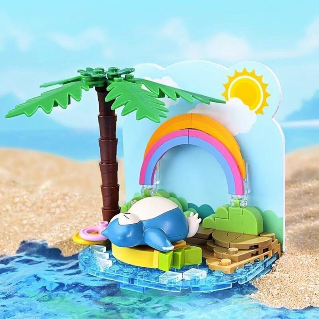 Keeppley Pokémon Building Blocks Scene Set - Vacation Diorama Mini Bricks Toy Kit