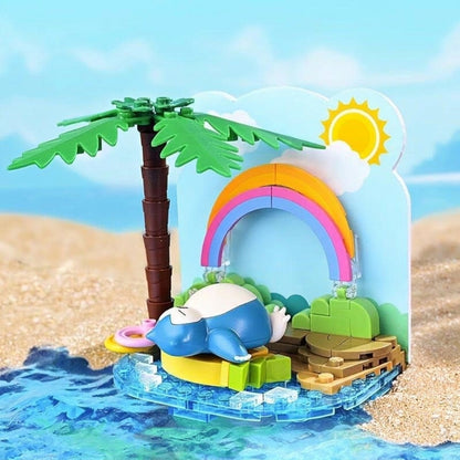 Keeppley Pokémon Building Blocks Scene Set - Vacation Diorama Mini Bricks Toy Kit