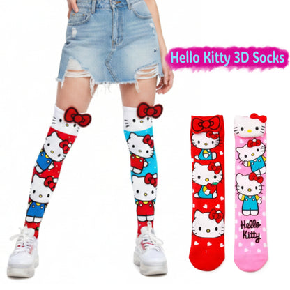 Hello Kitty Mismatched 3D Knee-High Crazy Socks