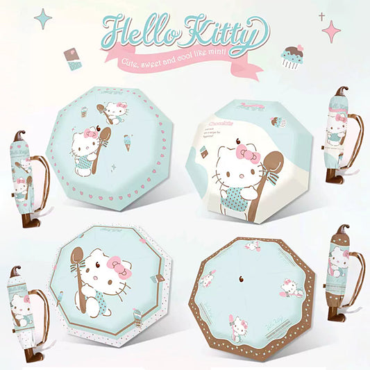 Hello Kitty Mint Chocolate Folding Red Boot Umbrella