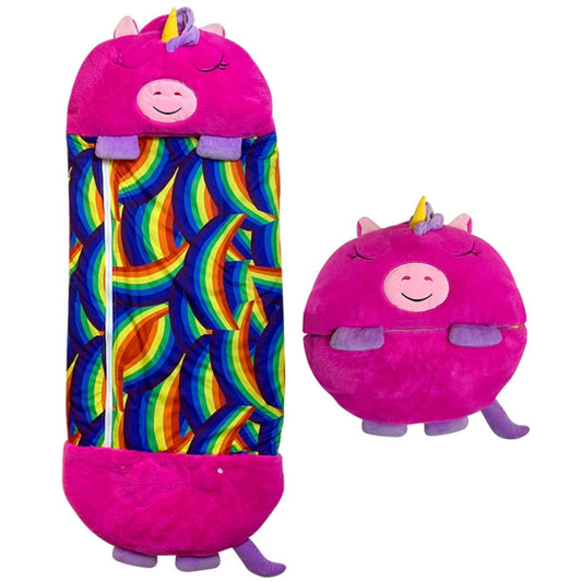 Zip & Zzz's Children's Cartoon Sleeping Bag - Hot Pink Unicorn