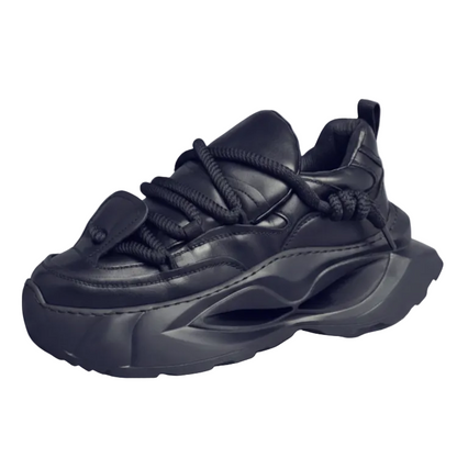 Men's Alpha Sole Leather Shoes (Black)