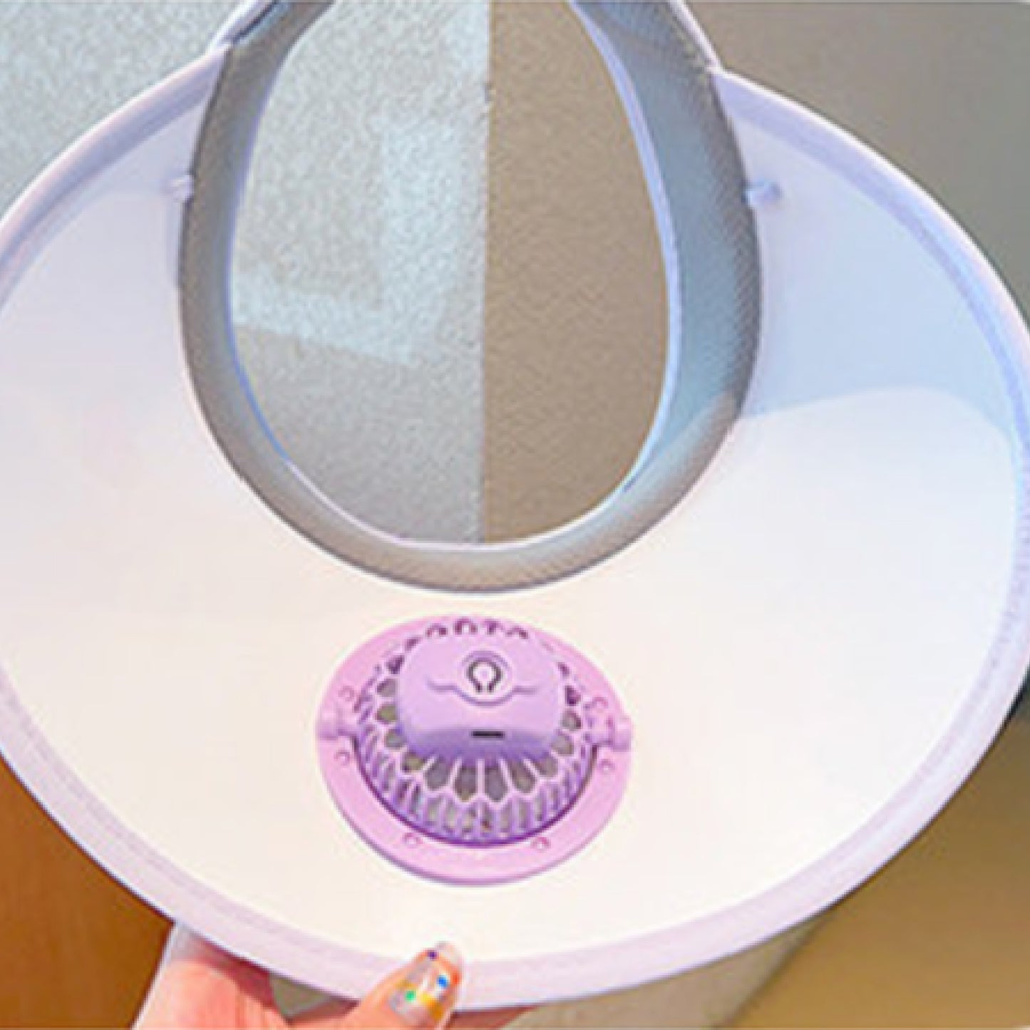 Kids Sanrio Large Brim Sun Visor with Built-In Fan
