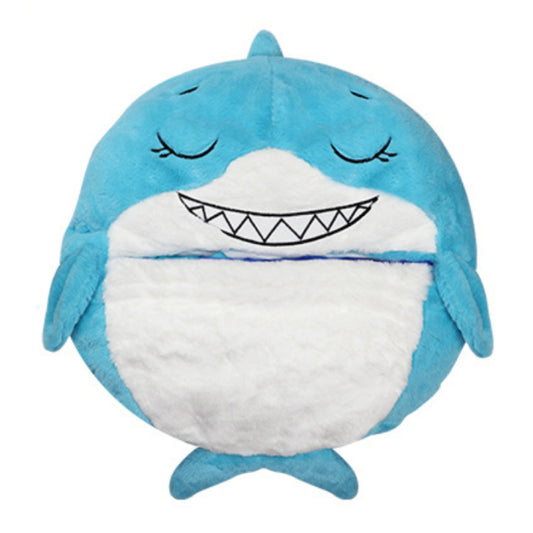 Zip & Zzz's Children's Cartoon Sleeping Bag - Blue Shark