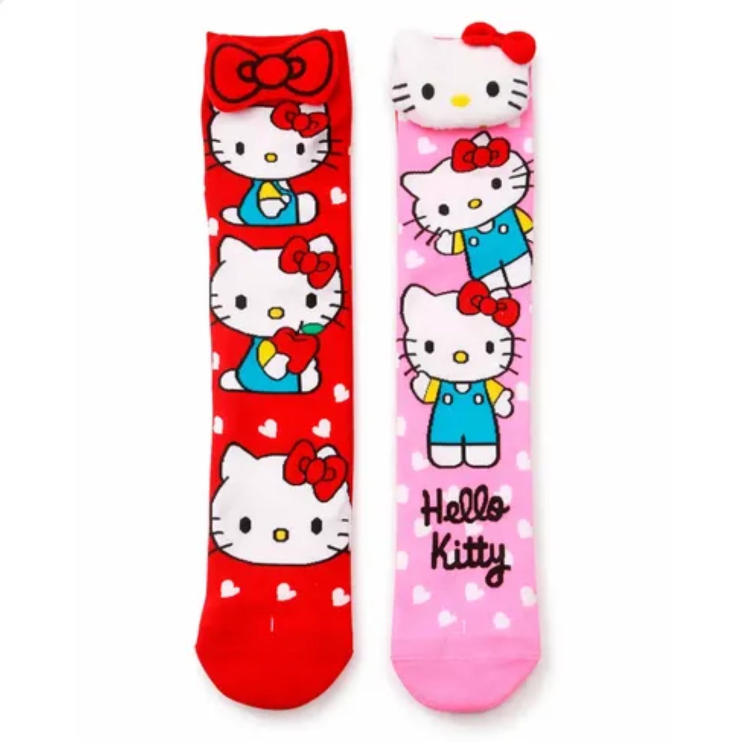 Hello Kitty Mismatched 3D Knee-High Crazy Socks