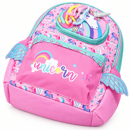 2-Piece Kids 3D Magical Unicorn Backpack & Duffel Bag Travel Set