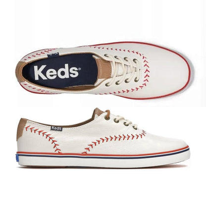 Keds Women's Champion Pennant Baseball Leather Sneaker