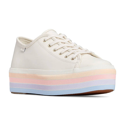 Keds Triple Up Leather Multi Stripe Foxing