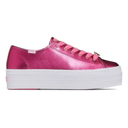 Keds x Barbie Triple Up Metallic Leather Lace-Up Sneaker