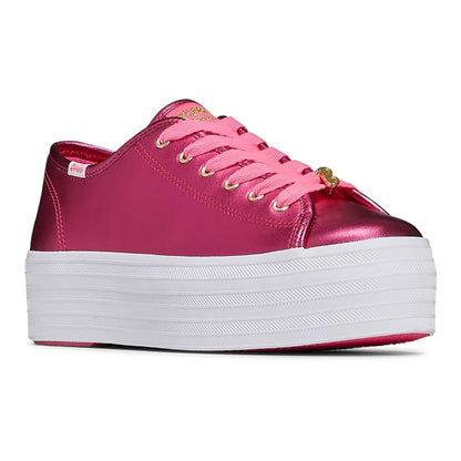 Keds x Barbie Triple Up Metallic Leather Lace-Up Sneaker