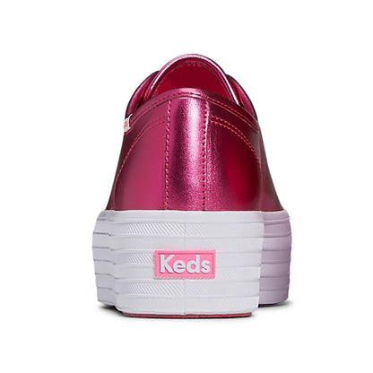 Keds x Barbie Triple Up Metallic Leather Lace-Up Sneaker