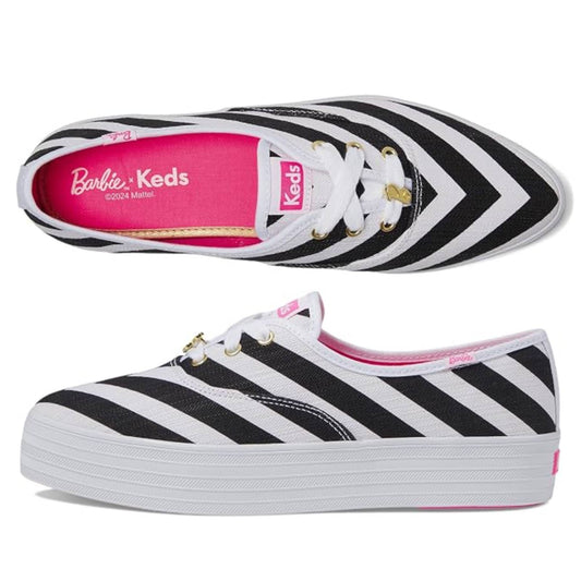 Barbie x Keds Women's Point Striped Platform Sneakers