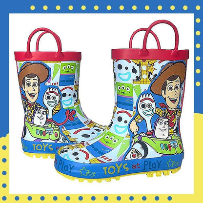 Disney Pixar Toy Story Kids Rain Boots with Easy-Pull Handles