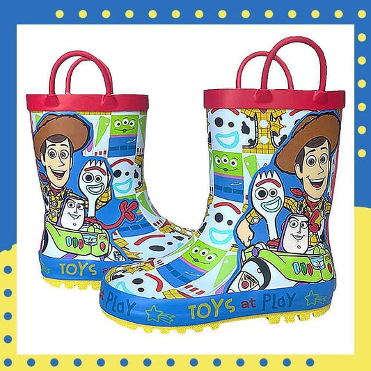 Disney Pixar Toy Story Kids Rain Boots with Easy-Pull Handles