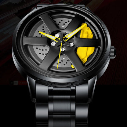 Radial Caliper X Matt Black Quartz Wristwatch