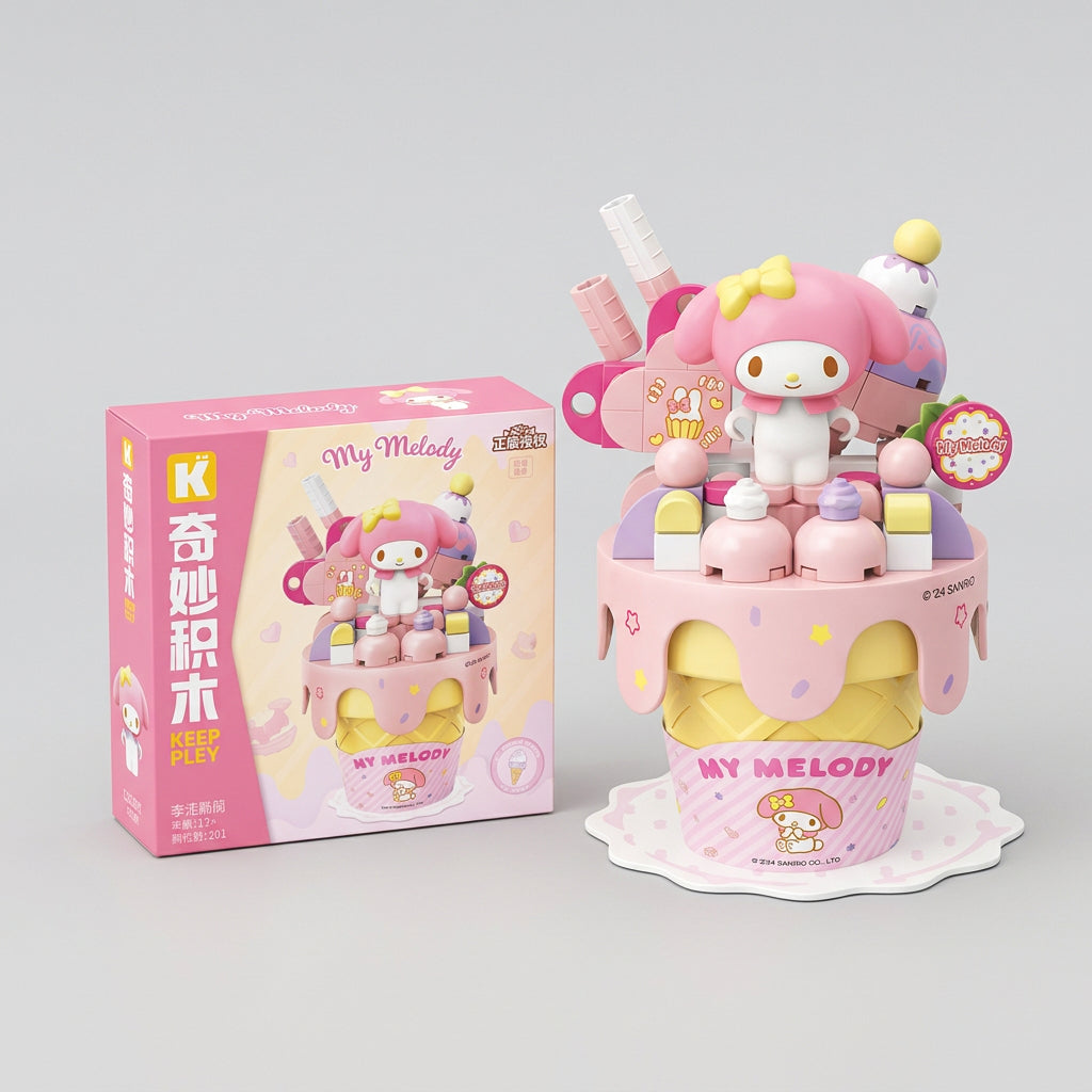 Keeppley Sanrio Ice Cream Cone Building Blocks