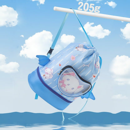 Cartoon Kids Large Waterproof Swim Bag with Footwear Compartment