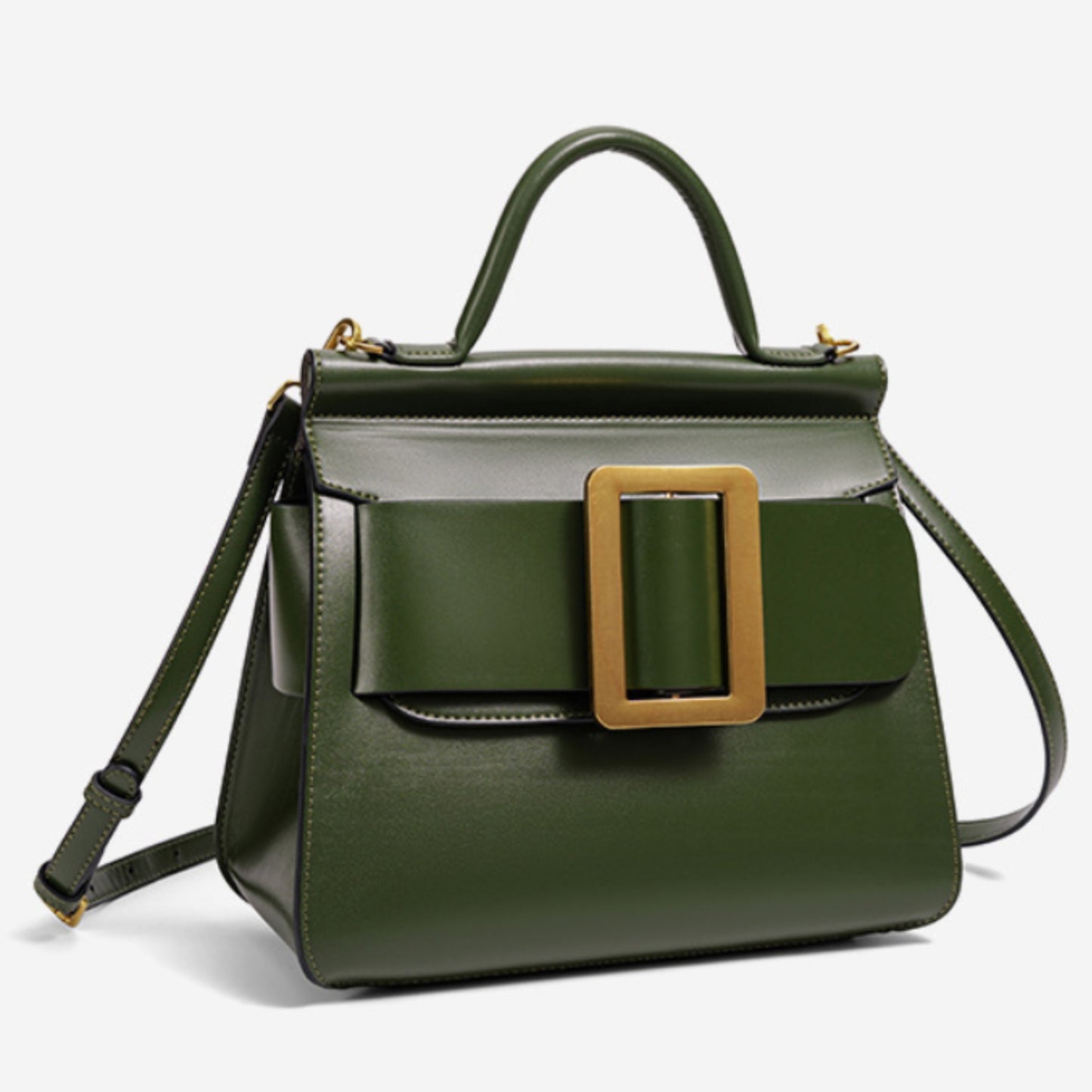 Buckle Satchel Shoulder / Crossbody Bag