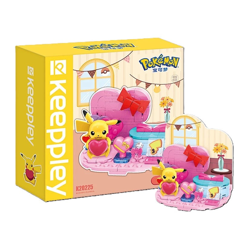 Keeppley Pokémon Building Blocks Scene Set - Vacation Diorama Mini Bricks Toy Kit