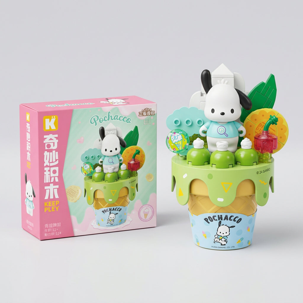Keeppley Sanrio Ice Cream Cone Building Blocks