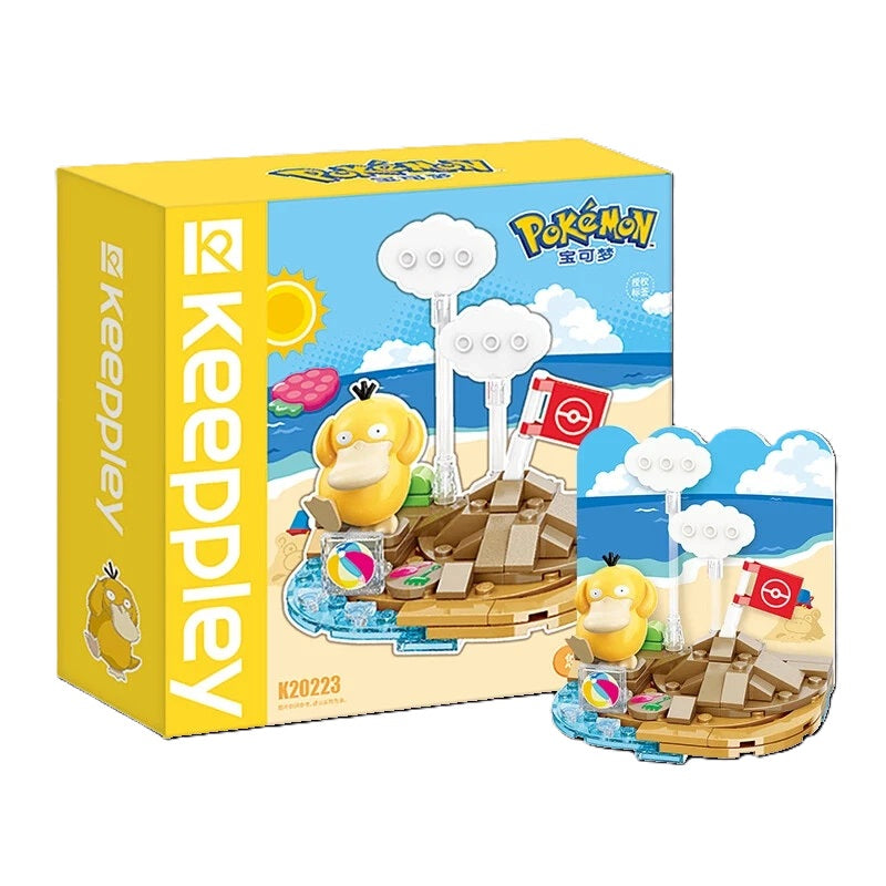 Keeppley Pokémon Building Blocks Scene Set - Vacation Diorama Mini Bricks Toy Kit