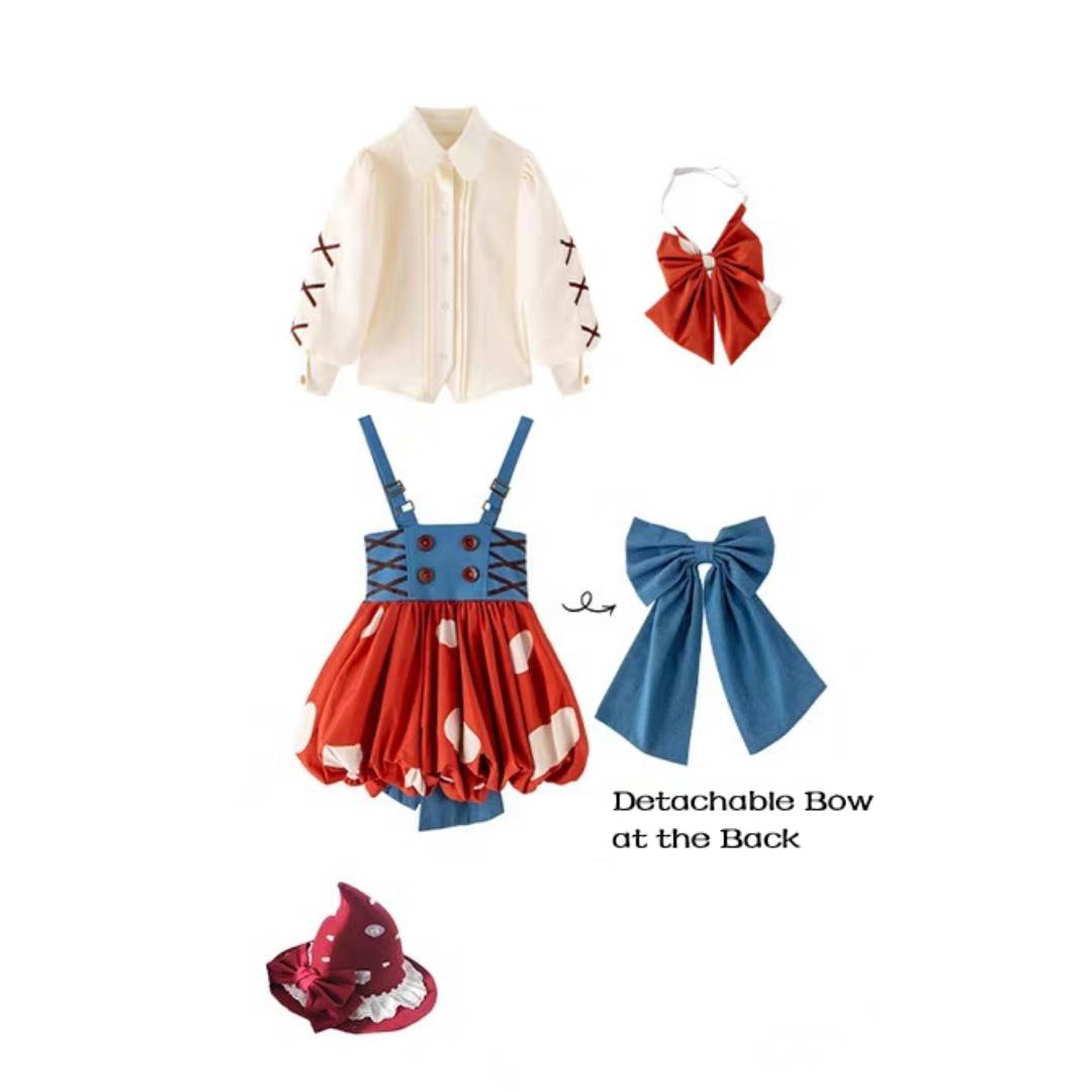 Girls Mushroom Dress Costume