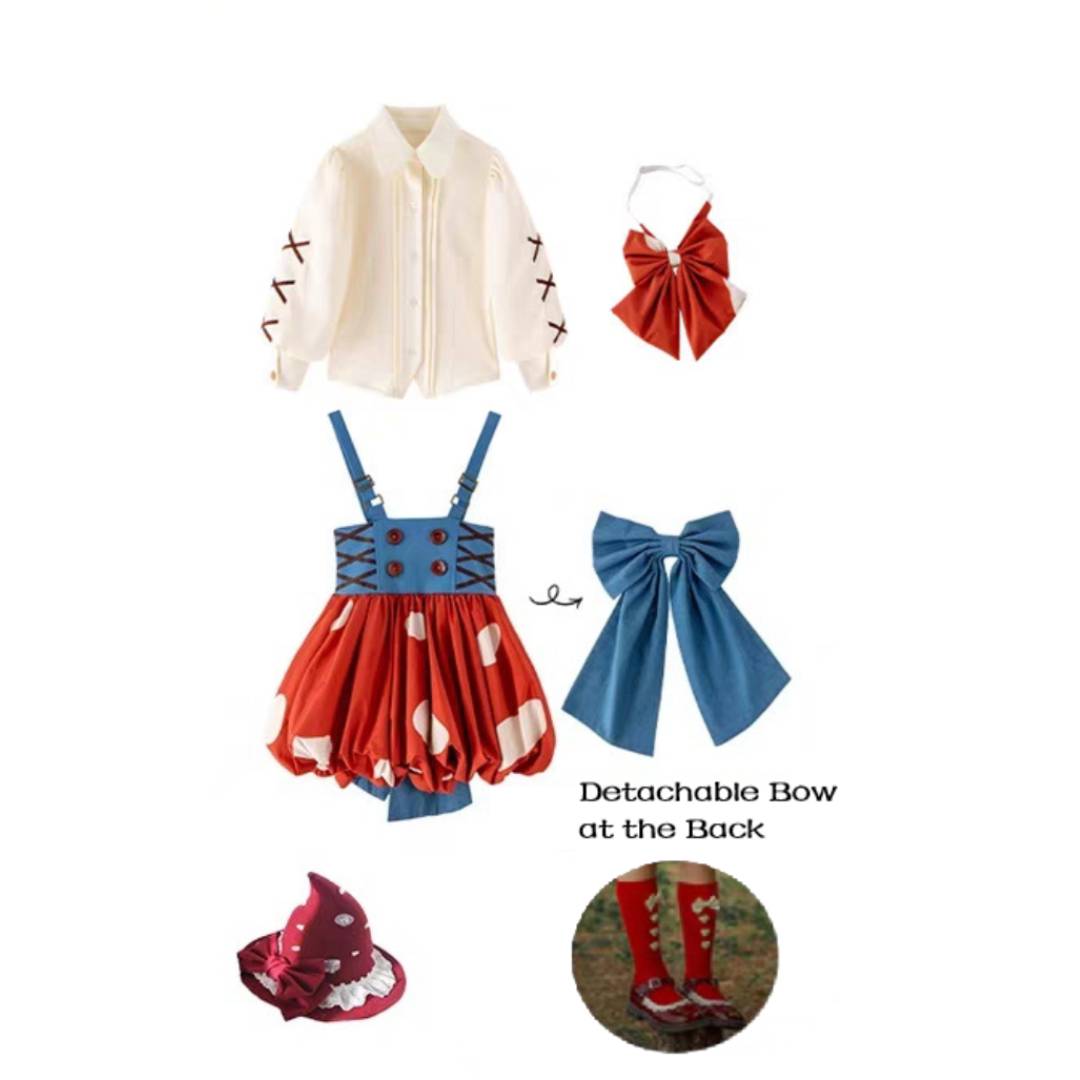 Girls Mushroom Dress Costume