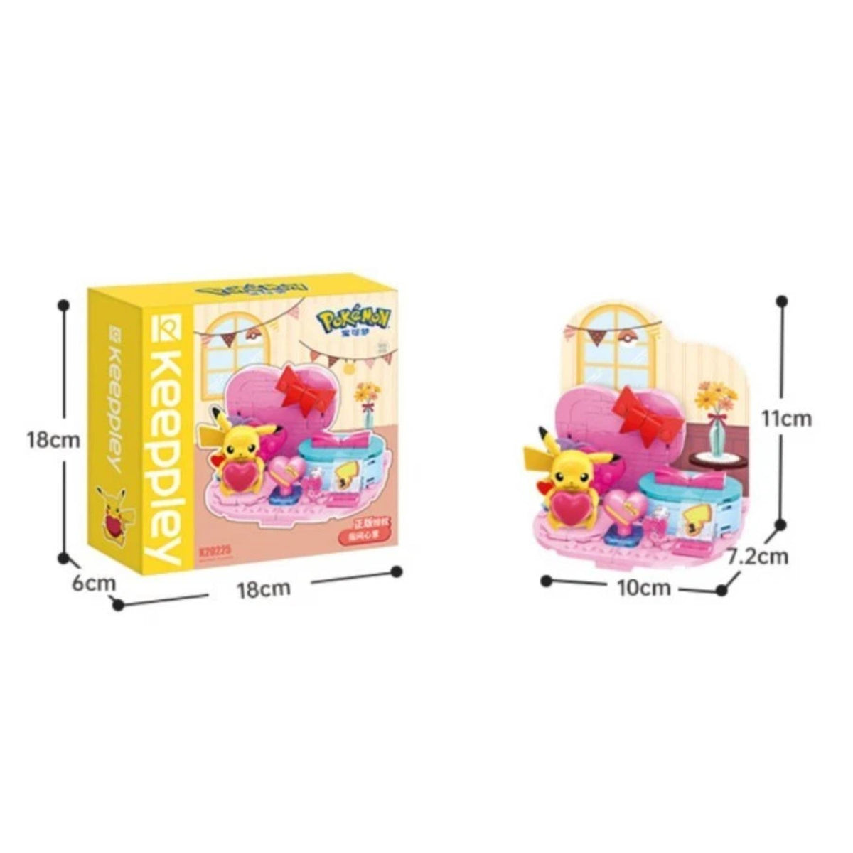 Keeppley Pokémon Building Blocks Scene Set - Vacation Diorama Mini Bricks Toy Kit