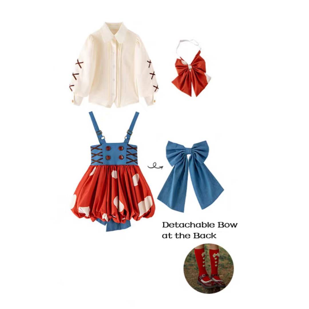 Girls Mushroom Dress Costume