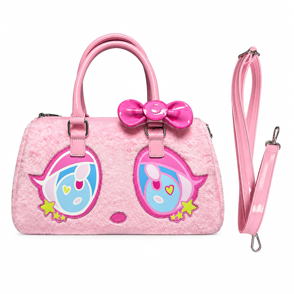 Harajuku Anime Eyes Plush Boston Bag