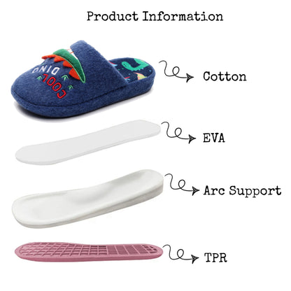 Children's Dino-Mite Closed-Toe Home Slippers