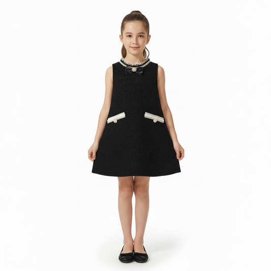 Girls La Belle Velvet Warm Dress
