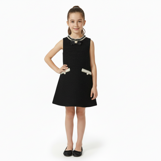 Girls La Belle Velvet Warm Dress