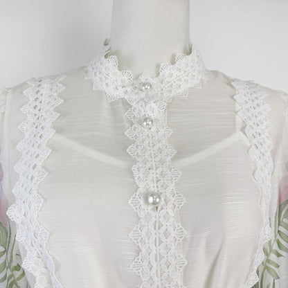 Evergreen Lace Embroidered Long Sleeve Dress