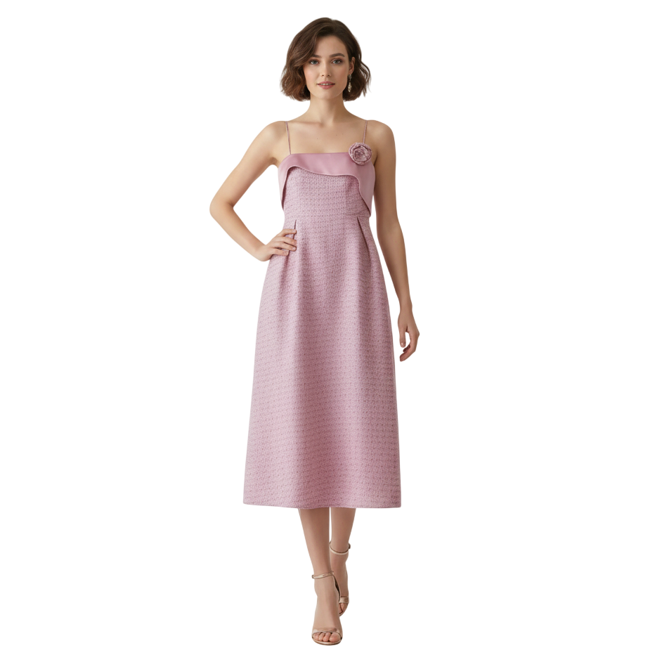 Chantel Flower Bandeau Casual Dress