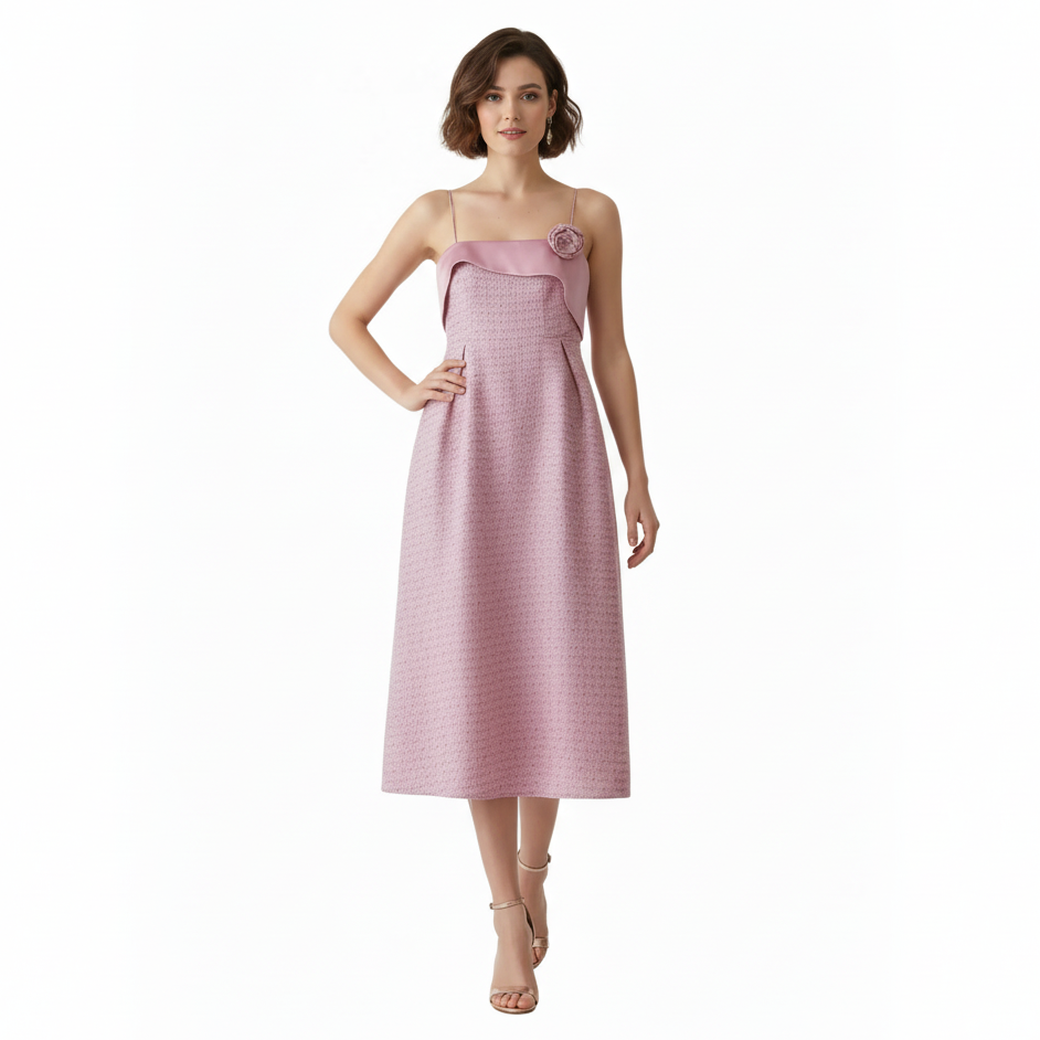 Chantel Flower Bandeau Casual Dress