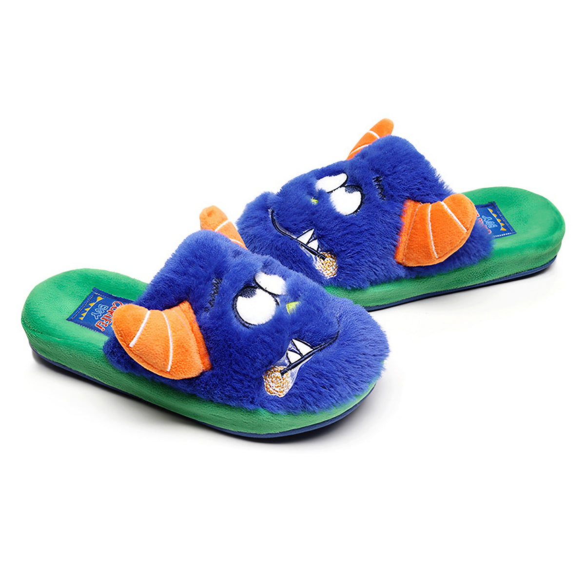 Children's Cozy Monster Closed-Toe Home Slippers