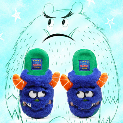 Children's Cozy Monster Closed-Toe Home Slippers