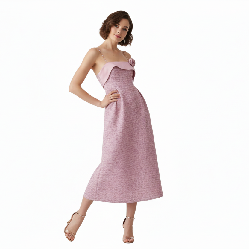 Chantel Flower Bandeau Casual Dress