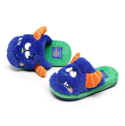 Children's Cozy Monster Closed-Toe Home Slippers
