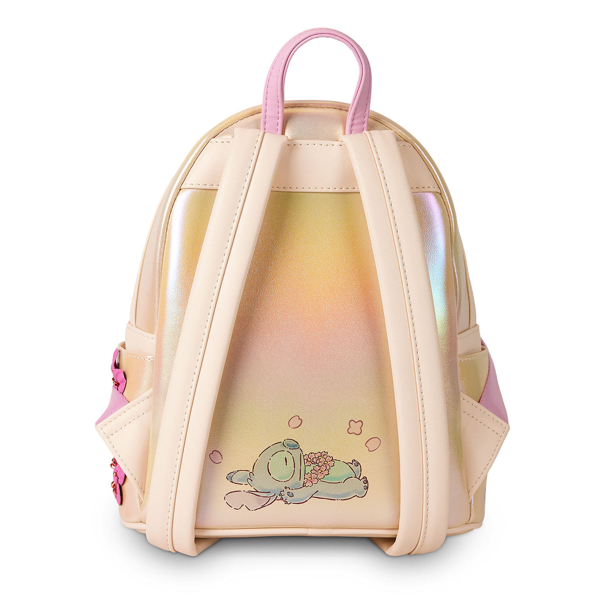 Loungefly x Disney Stitch & Angel Cherry Blossom Heart Mini Backpack
