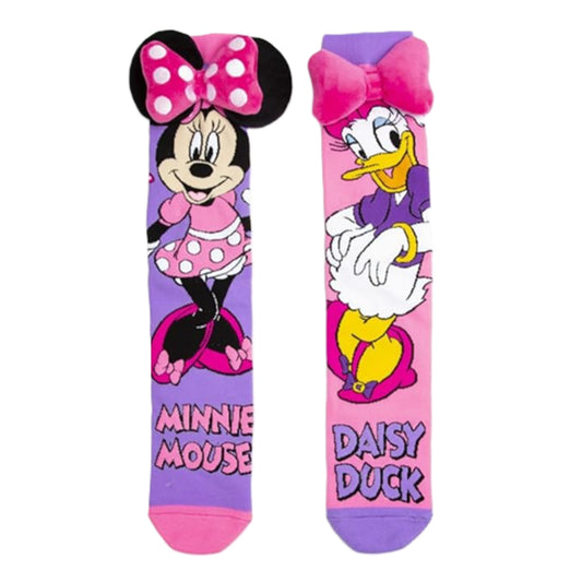 Minnie & Daisy Children's Adorable Mismatched 3D Knee-High Crazy Socks