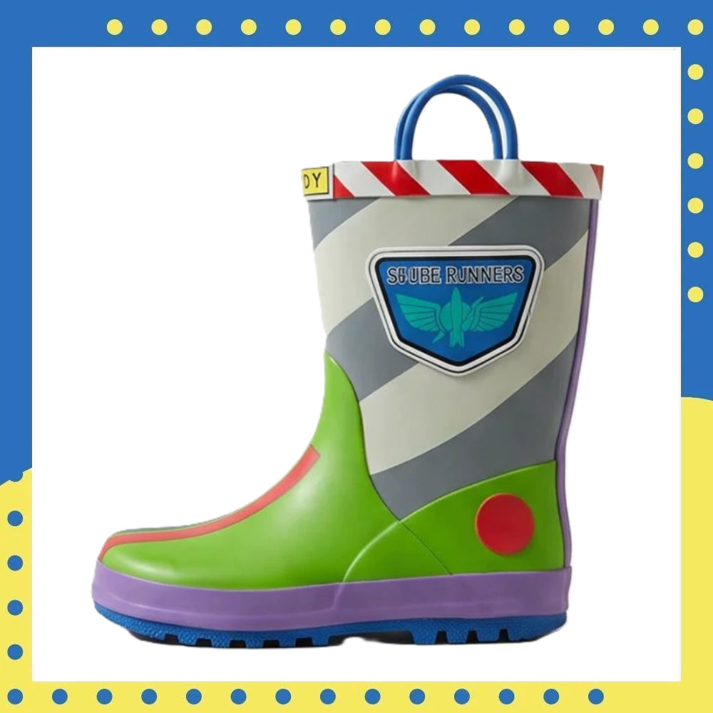 Disney Pixar Toy Story Kids Mismatched Rain Boots with Easy-Pull Handles