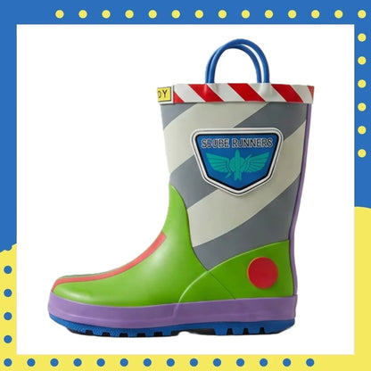 Disney Pixar Toy Story Kids Mismatched Rain Boots with Easy-Pull Handles