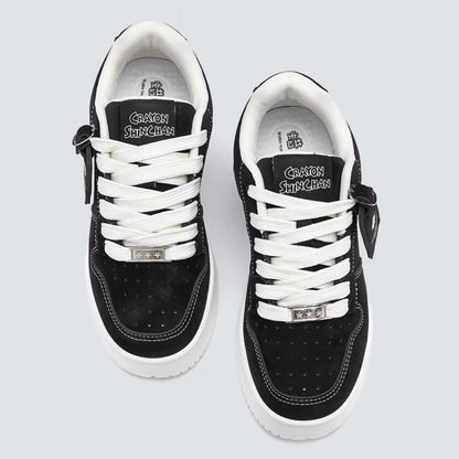 Crayon Shin-Chan Collaboration Suede Thick Sole Sneakers